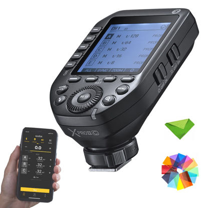Picture of Godox XProII XProII-C XProIIC Flash Trigger for Canon, Godox Flash Wireless Transmitter TTL 2.4G HSS 1/8000S Bluetooth Connection, Large Screen Trigger for Canon EOS Cameras(XPro XPro-C Upgraded)