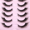Picture of Fox Eyelashes Fluffy False Lashes Dramatic Faux Mink Lashes Wispy 18mm Long Angel Wing Eyelash Lift Fake Eye Lashes Pack 7 Pairs