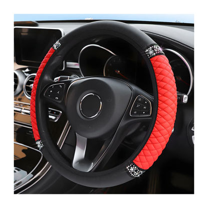  Frienda Cute Steering Wheel Cover Flower Steering Wheel Cover  Floral Steering Wheel Cover for Girls with 4 Pieces Cute Flowers Car Air  Vent Clips for Women Girls Car Decorations(Vivid Pattern) 