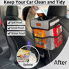Picture of ELONGRIVER Car Trash Can Bin for Car Back Seat Leak Proof, Cute Car Trash Bag Hanging, Vehicle Trash Can for SUV Truck Van, Automotive Car Garbage Cans Front Seat Grey