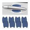 Picture of 8PCS Car Door Handle Sticker, Carbon Fiber Anti-Scratches Car Door Cup Protector, Non-Marking Auto Door Handle Protective Film, Self-Adhesive Door Side Paint Protector for All Cars (Blue/8 PCS)
