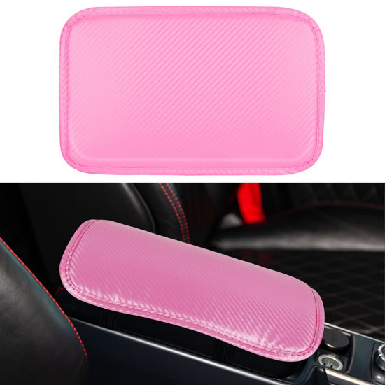 Carbon Fiber Leather Armrest Pad Mat for Car Interior Elbow