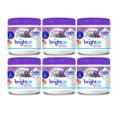 Picture of Bright Air Solid Air Freshener and Odor Eliminator, Lavender and Fresh Linen Scent, 14 Oz Each, 6 Pack