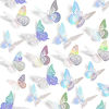 Picture of SAOROPEB 3D Butterfly Wall Decor, 72 Pcs 3 Styles 3 Sizes, Removable Metallic Wall Sticker Room Mural Decals for Kids Bedroom Nursery Classroom Party Decoration Wedding Decor DIY Gift (Laser)