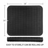 Picture of MicoYang Silicone Dish Drying Mat for Multiple Usage,Easy clean,Eco-friendly,Heat-resistant Silicone Mat for Kitchen Counter or Sink,Refrigerator or Drawer Liner Black XL 18 inches x 16 inches