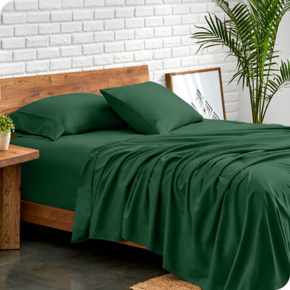 Picture of Bare Home Twin XL Sheet Set - College Dorm Size - Luxury 1800 Ultra-Soft Microfiber Twin Extra Long Bed Sheets - Deep Pockets - Easy Fit - Extra Soft - 3 Piece Set - Bed Sheets (Twin XL, Forest Green)