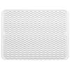 Picture of MicoYang Silicone Dish Drying Mat for Multiple Usage,Easy clean,Eco-friendly,Heat-resistant Silicone Mat for Kitchen Counter or Sink,Refrigerator or Drawer liner White L 16 inches x 12 inches