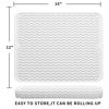 Picture of MicoYang Silicone Dish Drying Mat for Multiple Usage,Easy clean,Eco-friendly,Heat-resistant Silicone Mat for Kitchen Counter or Sink,Refrigerator or Drawer liner White L 16 inches x 12 inches