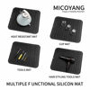 Picture of MicoYang Silicone Dish Drying Mat for Multiple Usage,Easy clean,Eco-friendly,Heat-resistant Silicone Mat for Kitchen Counter or Sink,Refrigerator or Drawer Liner Black XXL 24 inches x 18 inches