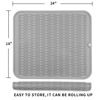 Picture of MicoYang Silicone Dish Drying Mat for Multiple Usage,Easy clean,Eco-friendly,Heat-resistant Silicone Mat for Kitchen Counter or Sink,Refrigerator or Drawer Liner Grey XXL 24 inches x 18 inches