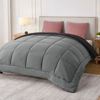 Picture of Bedsure Comforter Full Size Duvet Insert - Black/Grey Down Alternative Full Size Comforter, Quilted All Season Full Comforter with Corner Tabs