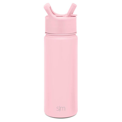  Simple Modern Water Bottle with Straw and Chug Lid Vacuum  Insulated Stainless Steel Metal Thermos, Reusable Leak Proof BPA-Free  Flask for Sports, Summit Collection