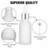 Picture of PrettyCare Eye Dropper Bottles 1oz 4 Pack (Frosted Glass Bottle 30ml with Sliver Caps, 12 Lables & Funnel) Cosmetic Sample Container for Essential Oils, Perfume