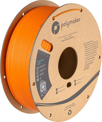 Picture of Polymaker ABS Filament 1.75mm Orange, ABS 3D Printer Filament 1.75mm Heat Resistant 1kg - PolyLite ABS 3D Printing Filament 1.75mm, Strong & Durable, Dimensional Accuracy +/- 0.03mm