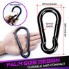 Picture of PAMAZY 2Pcs 5.5In Spring Snap Hooks 1000LBS Capacity, Carabiner Clip, Heavy Duty Rope Connector, Quick Link Carabiners Spring Snap Hooks for Indoor & Outdoor, Camping, Climbing, Fishing, Hiking