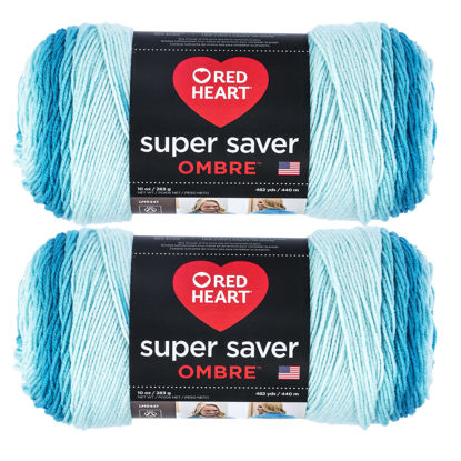 Picture of Red Heart Super Saver Jumbo Scuba Ombre Yarn - 2 Pack of 283g/10oz - Acrylic - 4 Medium (Worsted) - 482 Yards - Knitting/Crochet