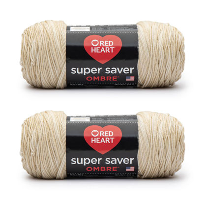 Picture of Red Heart Super Saver Ombre Sand Yarn - 2 Pack of 10oz/283g - Acrylic - 4 Medium (Worsted) - 482 Yards - Knitting/Crochet