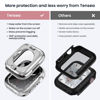 Picture of (2 in 1) Tensea for Waterproof Apple Watch Screen Protector Case Series 8 7 41mm Accessories, iWatch Protective PC Face Cover Built-in Tempered Glass Film, Front & Back Bumper for Women Men, 41 mm