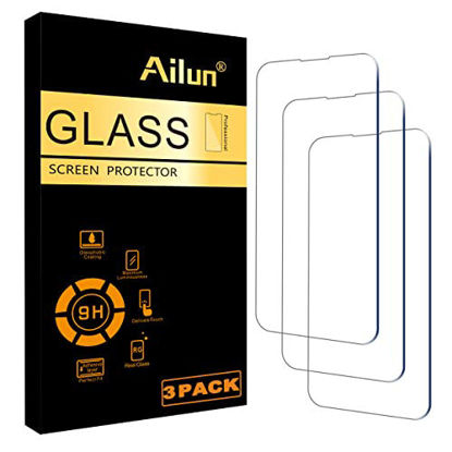 Picture of Ailun Glass Screen Protector for iPhone 14 Plus/14 Pro Max [6.7 Inch] Display 3 Pack Tempered Glass, Sensor Protection, Dynamic Island Compatible, Case Friendly