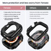Picture of (2 in 1) Tensea for Waterproof Apple Watch Ultra Screen Protector Case 49mm Accessories, iWatch Protective PC Face Cover Built-in Tempered Glass Film, Front & Back Bumper for Women Men, 49 mm