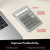 Picture of Macally Wired USB C Number Pad Keyboard - Type C Numeric Keypad for Laptop, Apple Mac iMac MacBook Pro/Air, Windows PC, or Desktop Computer - 10 Key USB Keypad Numpad with 5 Foot Cable - Silver