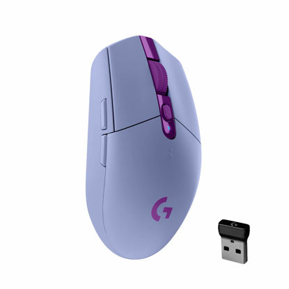 Picture of Logitech G305 LIGHTSPEED Wireless Gaming Mouse, Hero 12K Sensor, 12,000 DPI, Lightweight, 6 Programmable Buttons, 250h Battery Life, On-Board Memory, PC/Mac - Lilac