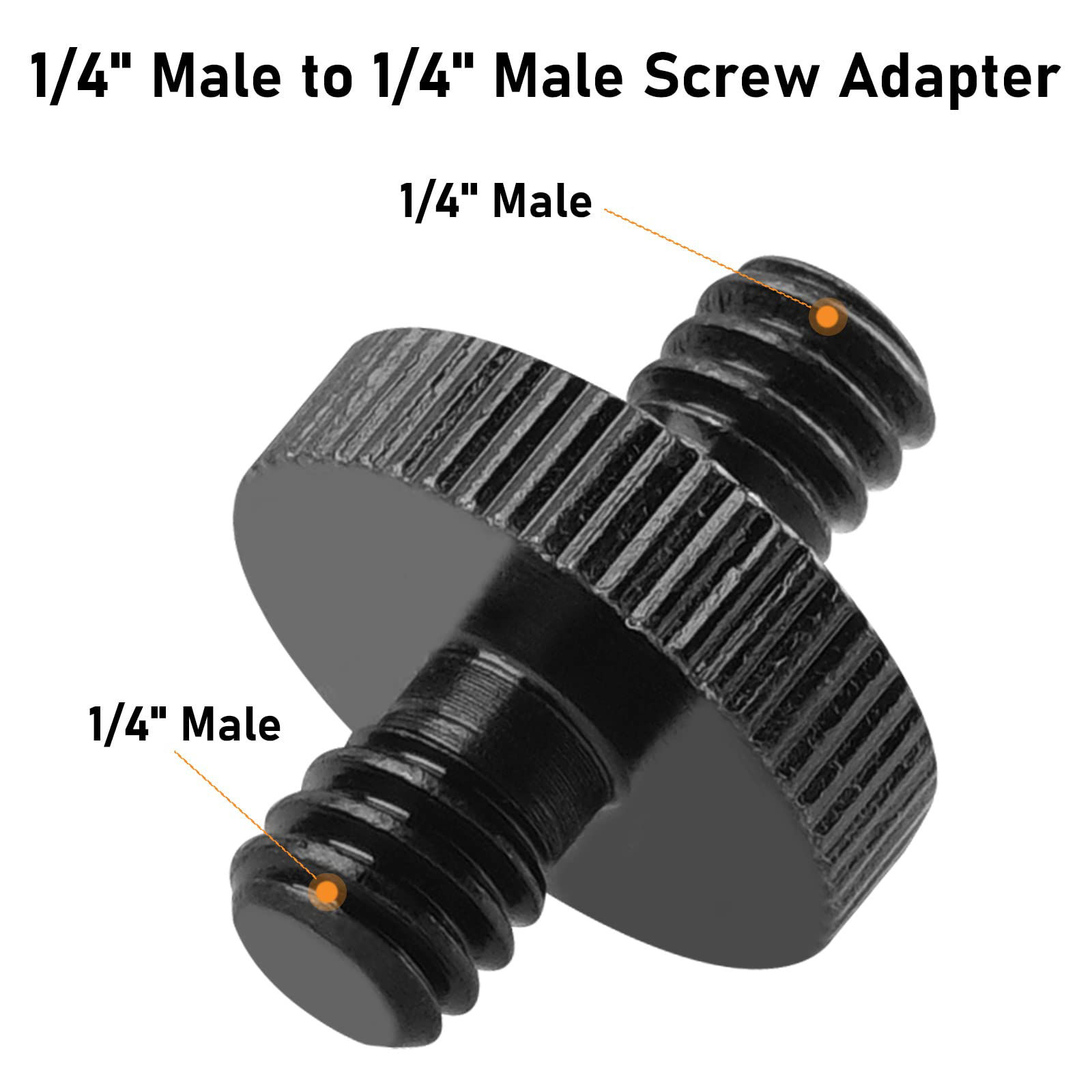 GetUSCart 1/4" Male to 1/4" Male Threaded Tripod Screw Adapter Double