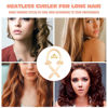 Picture of Heatless Curling Rod Headband No Heat Silk Ribbon Hair Roller Curls with Hair Claw Clip Lazy Natural Soft Wave DIY Styling Tool for Sleep in Overnight (Yellow)