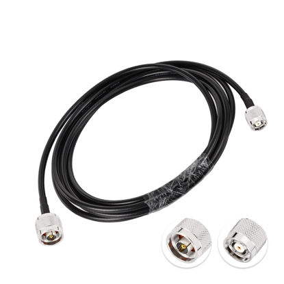 Picture of BINGFU RTK Survey GPS Base Antenna Radio Extension Cable RP-N Male to RP-TNC Male RG58 Coax Jumper Cable 3m 10 feet for GNSS RTK Survey Receiver Trimble 51980 GPS SPS855 SPS 855 851 852 SNB 900 850