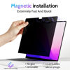 Picture of Peslv Privacy Screen MacBook Air 15 Inch (2023, M2 Chip) - A2941, Magnetic Removable Matte Anti Blue Light Glare Filter 15inch Privacy Screen Protector for Mac Pro 15.3" Laptop