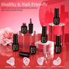 Picture of MEFA Red Gel Nail Polish Set, 6 Colors Bloody Mary Collection Gel Polish Kit Popular Red Burgundy Rose Glitter Soak Off Nail Art Design Manicure DIY at Home Salon Gifts for Women