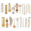 Picture of Mehayi 20 PCS Hair Accessories for Decorative Party Wedding, Pearl Hair Clips Set Fashion Korean Acrylic Resin Hair Barrettes, Bobby Pins Hairpins for Women and Ladies Girls Headwear Styling Tools