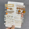 Picture of Mehayi 20 PCS Hair Accessories for Decorative Party Wedding, Pearl Hair Clips Set Fashion Korean Acrylic Resin Hair Barrettes, Bobby Pins Hairpins for Women and Ladies Girls Headwear Styling Tools