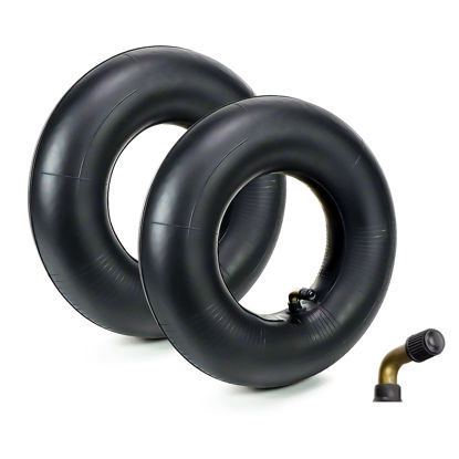 Picture of 4.10/3.50-4" Lawn Tire Inner Tubes with TR-13 Straight Valve Stem (2-Pack) Heavy Duty Replacement for Wheelbarrow tire 4",Trunk, Tractor, Garden Carts,Golf Cart, Mowers and More