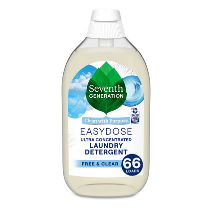 Picture of Seventh Generation EasyDose Laundry Detergent, Ultra Concentrated: 66 Loads, Free & Clear Designed for Sensitive Skin, 23.1 Fl Oz
