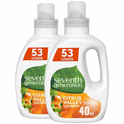 Picture of Seventh Generation Concentrated Laundry Detergent, Citrus Valley scent, (53 Loads Each), 40 Fl Oz, Pack of 2