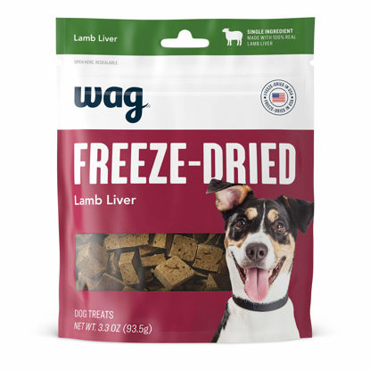 Picture of Amazon Brand - Wag Freeze-Dried Raw Single Ingredient Dog Treats, Lamb Liver, 3.3oz