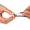 Picture of 221-412 | WAGO Lever-Nuts® Splicing Connector | for Solid and Stranded Conductors | 2-Conductor with Operating levers | 24-12 AWG | Transparent housing | [Jar of 550 Pieces]