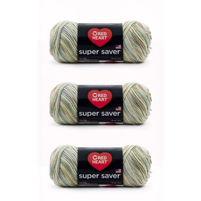 Picture of Red Heart Super Saver Yarn, 3 Pack, Aspen Print 3 Count