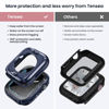 Picture of (2 in 1) Tensea for Waterproof Apple Watch Screen Protector Case SE 2022 Series SE 6 5 4 40mm Accessories, iWatch Protective PC Face Cover Built-in Tempered Glass Film, Front & Back Bumper Women Men