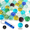 Picture of 200 PCS Beautiful Player Marbles Bulk for Marble Games,1/2inch Multiple Colors(3Whistle for Free)