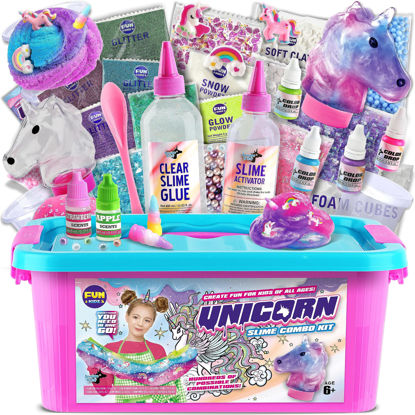Picture of Fluffy Unicorn Slime Kit for Girls, FunKidz Cloud Slime Gift for Ages 6+ Kids Fun Slime Making Kit Awesome Craft Toy Birthday Present Ideas