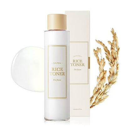 Picture of I'm from Rice Toner, 77.78% Rice Extract from Korea, Glow Essence with Niacinamide, Hydrating for Dry Skin, Vegan, Alcohol Free, Fragrance Free, Peta Approved, K Beauty Toner, 5.07 Fl Oz