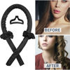 Picture of Heatless Curling Rod Headband, No Heat Silk Ribbon Hair Roller Curls with Hair Claw Clip Lazy Natural Soft Wave DIY Styling Tool for Sleep in Overnight (Black)