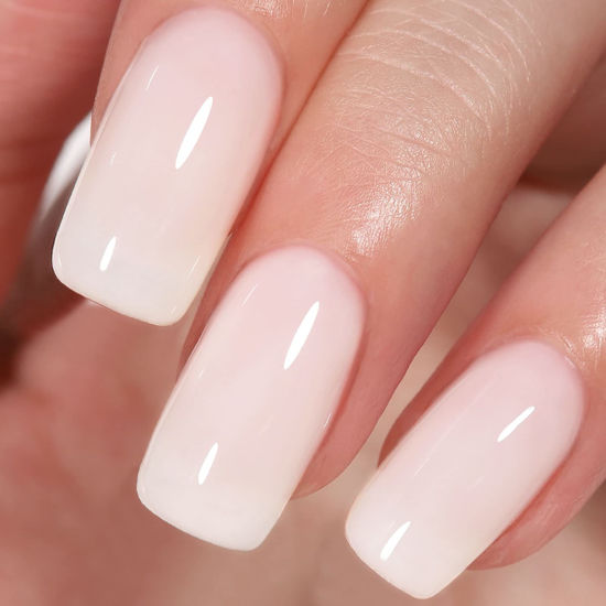 Buy AILLSA Milky White Gel Nail Polish Nude Gel Polish Natural Color  Translucent Jelly Gel Polish Soak Off U V Clear Coat Gel Neutral Nails for  Winter Nail Art French Manicure at