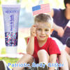 Picture of MEICOLY USA Flag Pride Body Glitter,Sparkling 4th of July Face Glitter,Celebration Sequins Glitter Face Paint USA Glitter for Body,Red Blue White Chunky Glitter Accessories for Eye Lip Hair,50ml