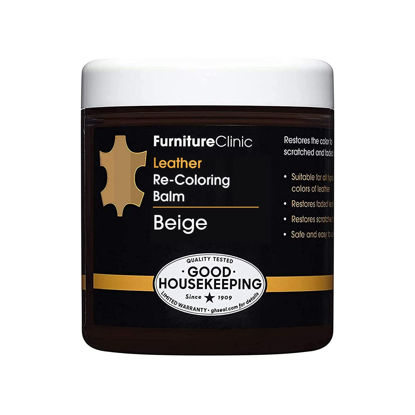 Picture of The Original Leather Recoloring Balm by Furniture Clinic - 16 Color Options - Leather Repair Kit for Furniture - Restore Couches, Car Seats, Clothing - Non-Toxic Leather Repair Cream (Beige)