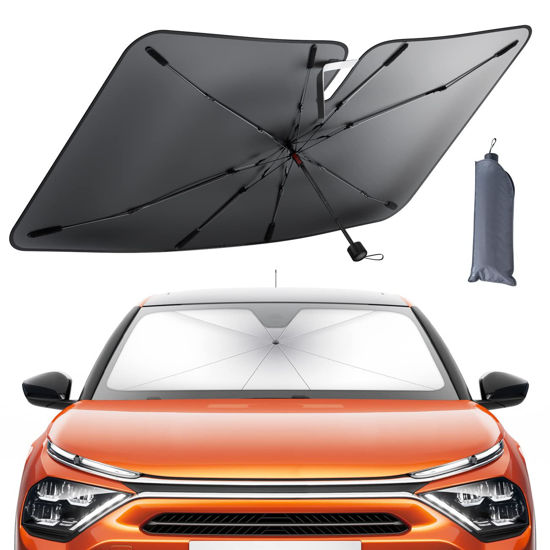 GetUSCart- Lamicall Car Windshield Sunshade Umbrella - Foldable Car  Windshield Sun Shade Cover, 5 Layers UV Block Coating, 52x31 Front Window  Heat Insulation Protection, for Auto Sedan, SUV, Pickup Windshield