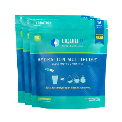 Picture of Liquid I.V. Hydration Multiplier - Watermelon - Hydration Powder Packets | Electrolyte Drink Mix | Easy Open Single-Serving Stick | Non-GMO | 48 Sticks