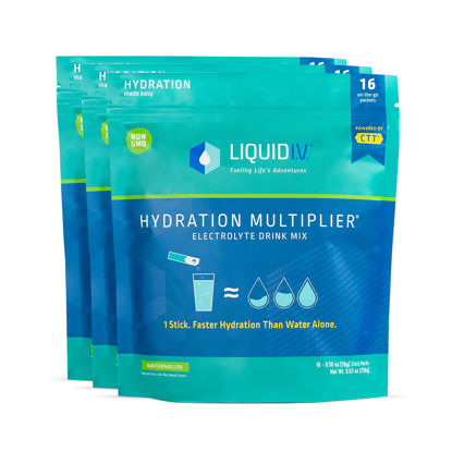 Picture of Liquid I.V. Hydration Multiplier - Watermelon - Hydration Powder Packets | Electrolyte Drink Mix | Easy Open Single-Serving Stick | Non-GMO | 48 Sticks